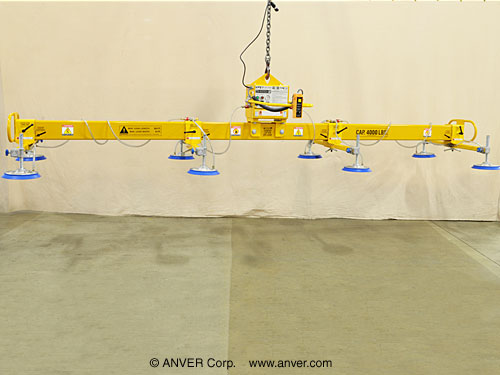 ANVER Eight Pad Electric Powered Vacuum Lifter for Lifting Steel Plate 20 ft x 8 ft (6.1 m x 2.4 m) up to 4000 lb (1814 kg)